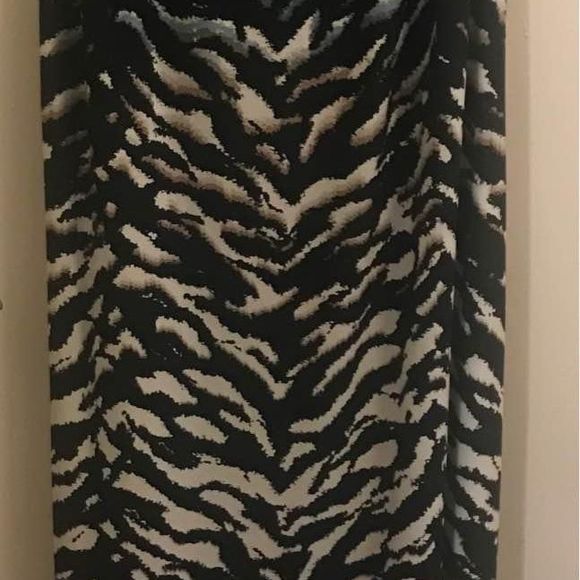 Women’s Plus Size 3x Long Sleeveless Dress Studio One New York Blue Tan White - Picture 1 of 6